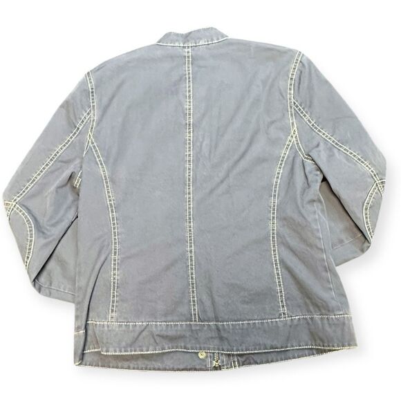 BODEN Women’s Gray Blue Button Front Utility Jacket Size 10 Style #WE212 - Picture 2 of 6